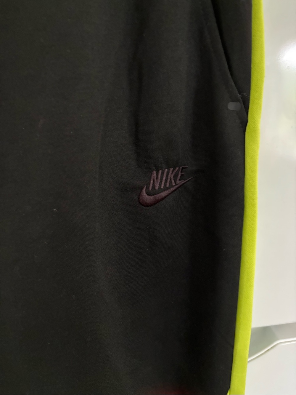 Nike Black and Neon Yellow Colorblock Joggers - Picture 4 of 5